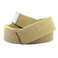 thumbnail image 1 of Replacement 1.5" Wide Military Canvas Web Belt with Silver Tip   Large Khaki, 1 of 3
