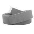 thumbnail image 1 of Replacement 1.5" Wide Military Canvas Web Belt with Silver Tip  Small Gray, 1 of 3