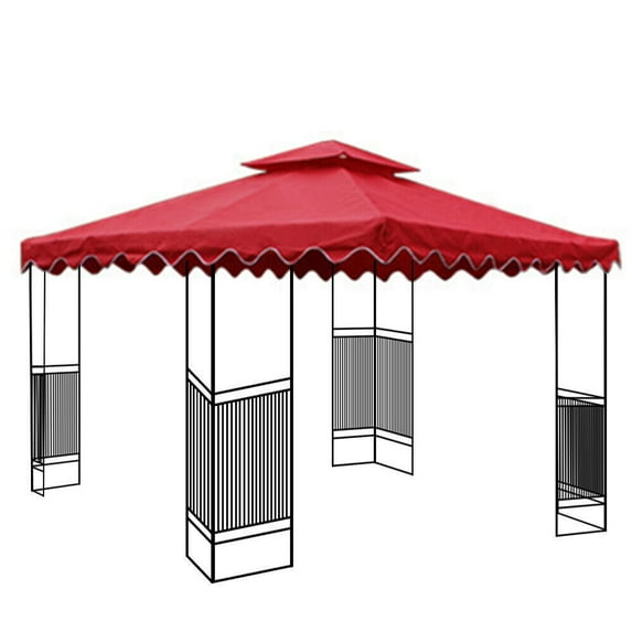 Replacement 10' X 10' Gazebo Canopy Top Patio Pavilion Cover Double Tier