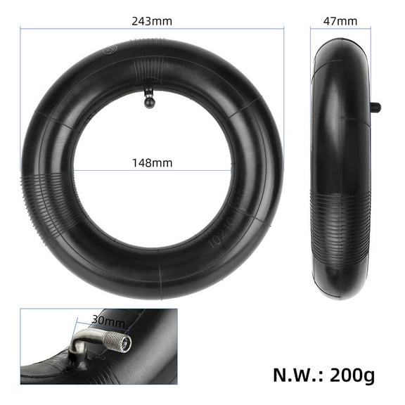 Replacement 10X3 Inner Tube For 255X80 Tire Heavy Duty Rubber Construction Compatible With For 10X Scooter