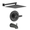 thumbnail image 1 of Replacement 12" Rainfall Shower Faucet Tub Trim Kit for Delta 13/14 Series, High Pressure Square Shower Head& Handle Set, Shower Faucet System, Matte Black (Valve& Catridge Not Inclued), 1 of 8