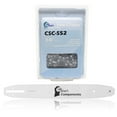 thumbnail image 1 of Replacement 14" Single Rivet Guide Bar and 14" Semi Chisel Saw Chain Combo for Tanaka ECS-290 Chainsaw (14" Length, 3/8" Pitch, 0.050" Gauge, 52 Drive Links, 7 Sprocket Nose Tooth), 1 of 5