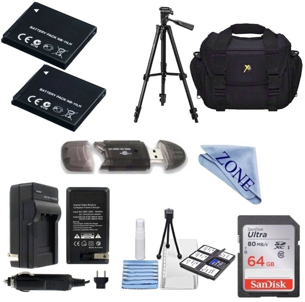 Replacement 2 Batteries and 1 Charger NB11L, NB11LH for Canon