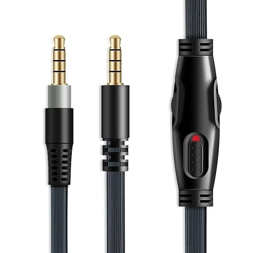 Replacement 2 Meters Audio Aux Cable for HyperX Cloud Alpha and Cloud Mix headsets with Inline Mute Volume Control TPE Brushed Walmart