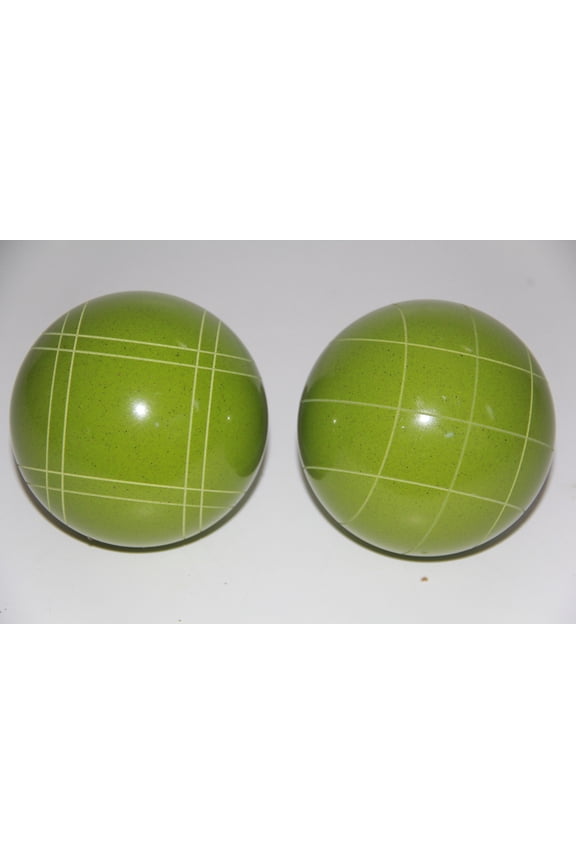 Replacement 2 Pack - EPCO Bocce Balls with Criss Cross and Close Curvey Stripes - Rustic Green 110mm