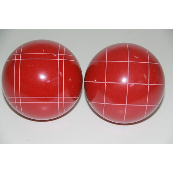 Replacement 2 Pack - EPCO Bocce Balls with Criss Cross and Close Curvey Stripes - Rustic Red 110mm