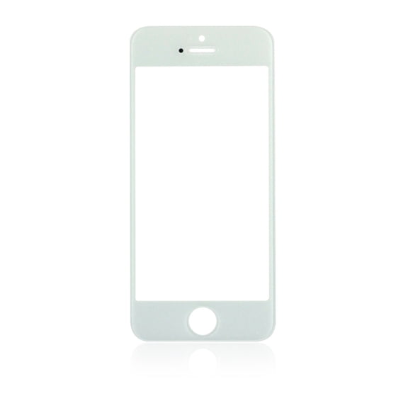 Replacement 2 in 1 (Front Glass + Frame Pre-Installed) Compatible For iPhone 5S (2 Pack) (White)