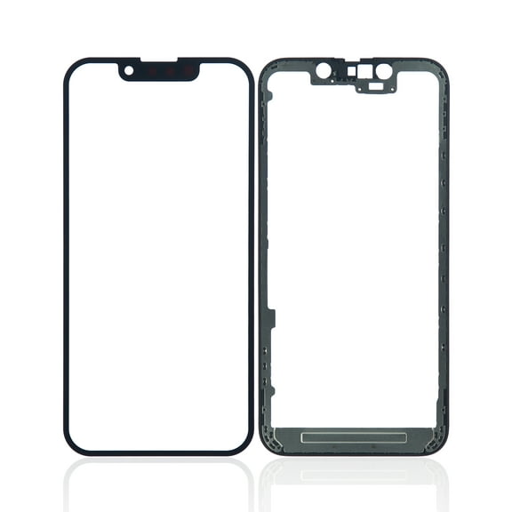Replacement 2 in 1 With Frame Included (Front Glass + OCA Pre-Installed) Compatible For iPhone 13 Mini (OCA Master)