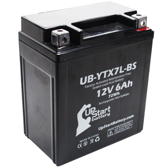 Replacement 2006 Honda CB600F (599) 600CC Factory Activated, Maintenance Free, Motorcycle Battery - 12V 6Ah, UB-YTX7L-BS