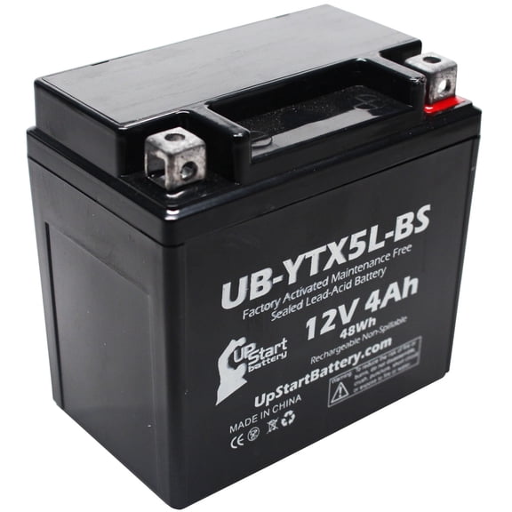 Replacement 2011 KTM 450SMR 450CC Factory Activated, Maintenance Free, Motorcycle Battery - 12V 4Ah, UB-YTX5L-BS