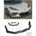 thumbnail image 1 of Replacement For 2020-Present Chevrolet Corvette C8 | ZR1 Stage 3 Style 7-Pieces Front Bumper Lower Lip Splitter ( ABS Plastic - Hydro Dipped Carbon Fiber ), 1 of 12