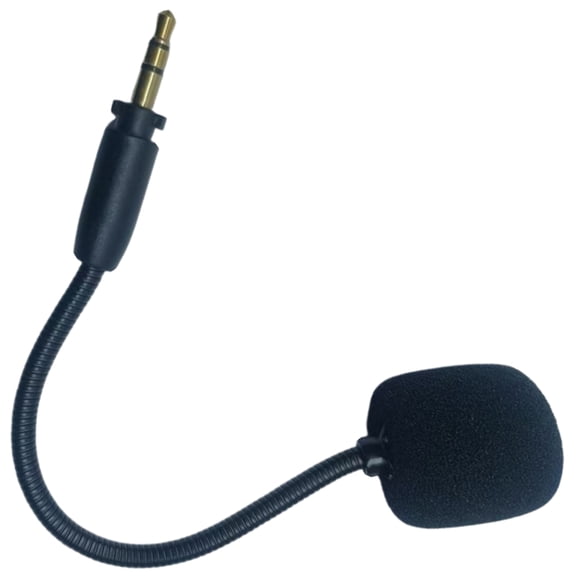 Replacement 3.5mm Mic Detachable Microphone Boom with Noise Cancelling Sponge Sleeve for Repairment