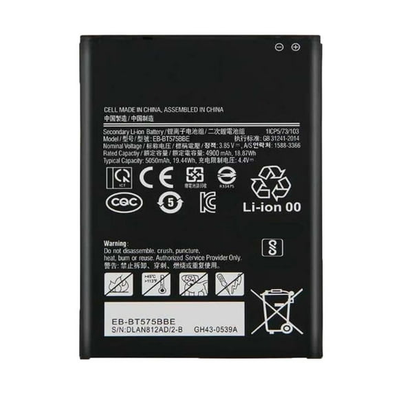 Replacement 3.85V EB-BT575BBE Battery for Galaxy Tab Active 3 T575 SM-T570 SM-T575 GH43-05039A