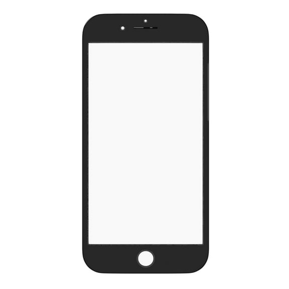 Replacement 3 in 1 (Frame + Front Glass + OCA Preinstalled) For Apple iPhone 8 4.7'' - Black