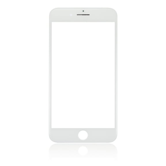 Replacement 3 in 1 (Front Glass + Frame + OCA Pre-Installed) Compatible For iPhone 7 Plus (White) (2 Pack) (OCA Master)