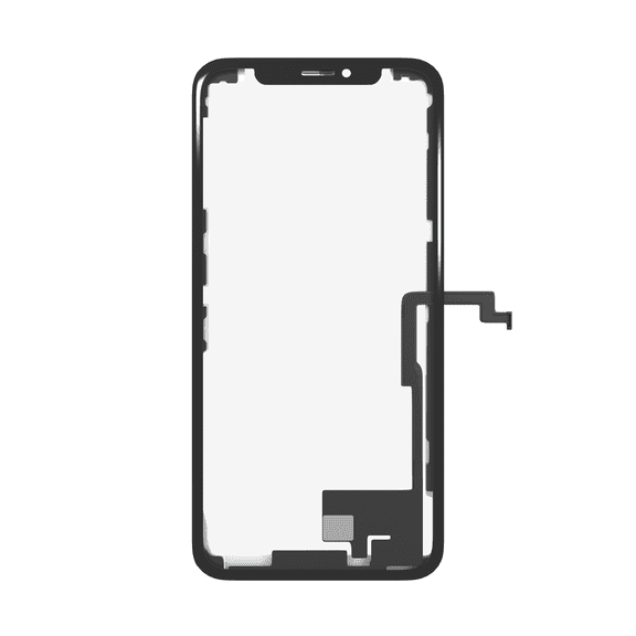 Replacement 3 in 1 With Frame Included (Short Flex Digitizer + Front Glass + OCA Pre-Installed) Compatible For iPhone X