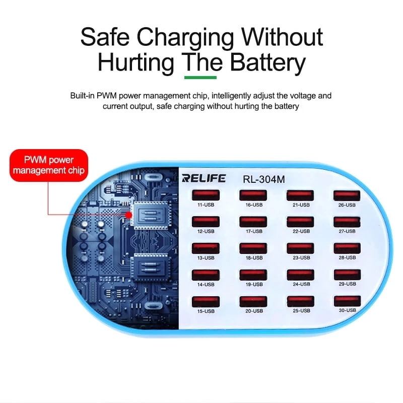 Replacement 30 USB Port High Power 160W Charging Hub (RL-304M) (Sunshine Relife)
