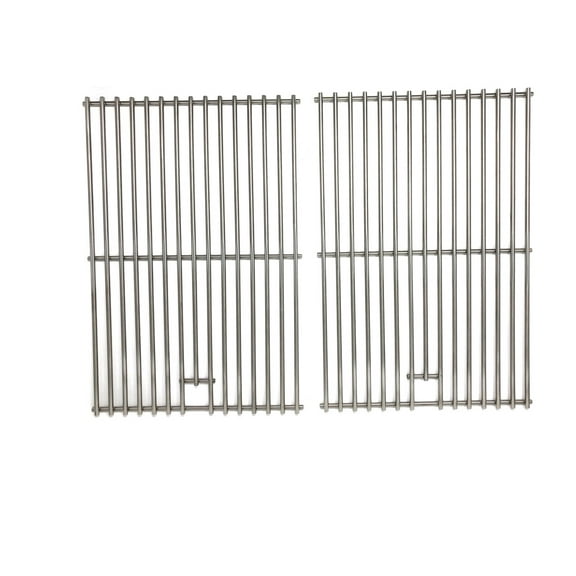 Replacement 304 Solid Stainless Steel Cooking Grates for Charmglow 810-7430-F, Gas Models, Set of 2