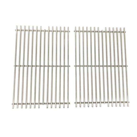 Replacement 304 Solid Stainless Steel Cooking Grates for Weber 3291001, 3351001, 3361411, 3351398, Gas Models, Set of 2