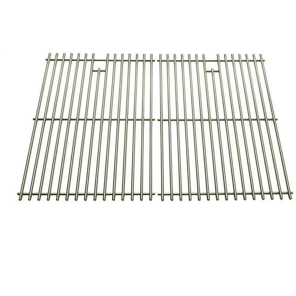 Replacement 304 Solid Stainless Steel Cooking Grates for Weber 486401, Gas Models, Set of 2