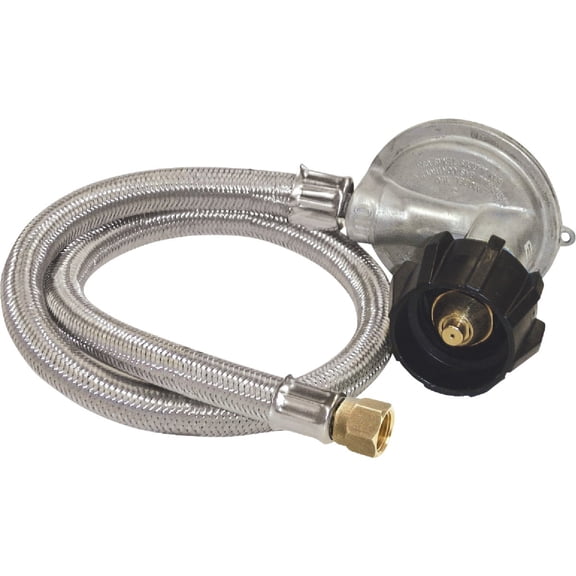 Bayou Classic M5LPH Grill Connector - 36 in. Low Pressure LPG Hose with Regulator, 1 PSI Propane