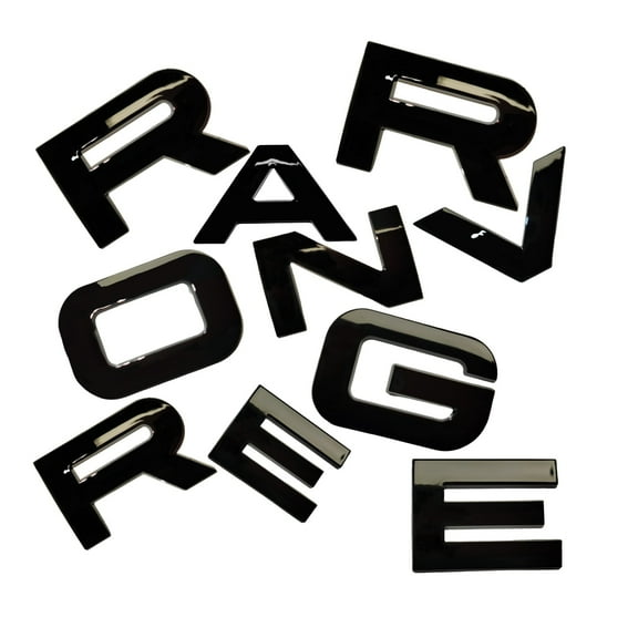 Replacement 3D Raised Front Head ABS Letter Decal Rear Letters Emblem Tailgate Letter Rear Emblem Sports Line Badge Compatible with RxxxE and RxxxR (Matte Black)