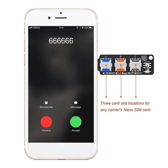 Replacement 3in 1 Sim Card Signal Tester Compatible With iPhone 4 - 8 Plus / X / XS / 13 Mini