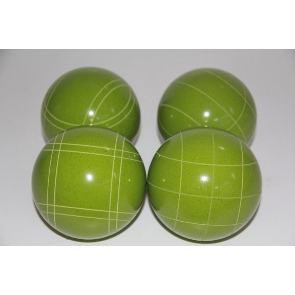 Replacement 4 Pack - EPCO Bocce Balls with Criss Cross and Close Curvey Stripes - Rustic Green 110mm