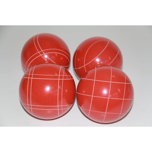 Replacement 4 Pack - EPCO Bocce Balls with Criss Cross and Close Curvey Stripes - Rustic Orange 110mm
