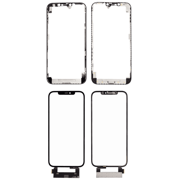 Replacement 4 in 1 W/ Frame (Front Glass + OCA + Touch + OCA Installed) Compatible For iPhone 12 Pro Max (OCA Master)