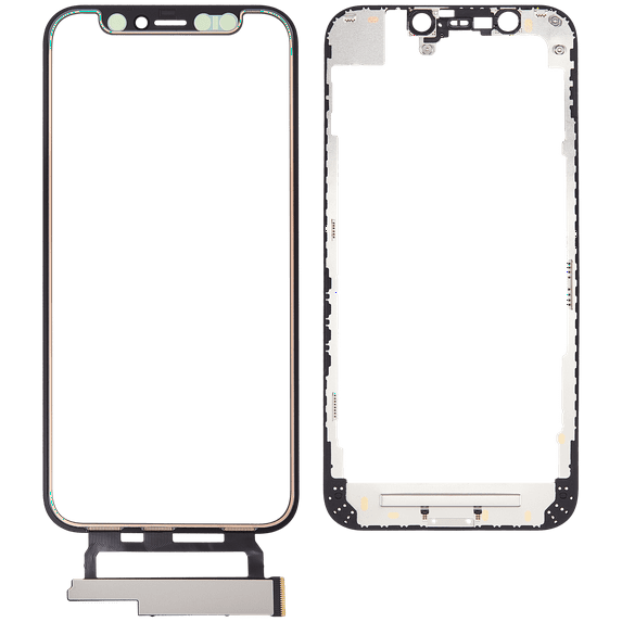 Replacement 4 in 1 W/Frame Included (Front Glass + OCA + Short Touch + OCA Installed) For iPhone 12 Mini (OCA Master)