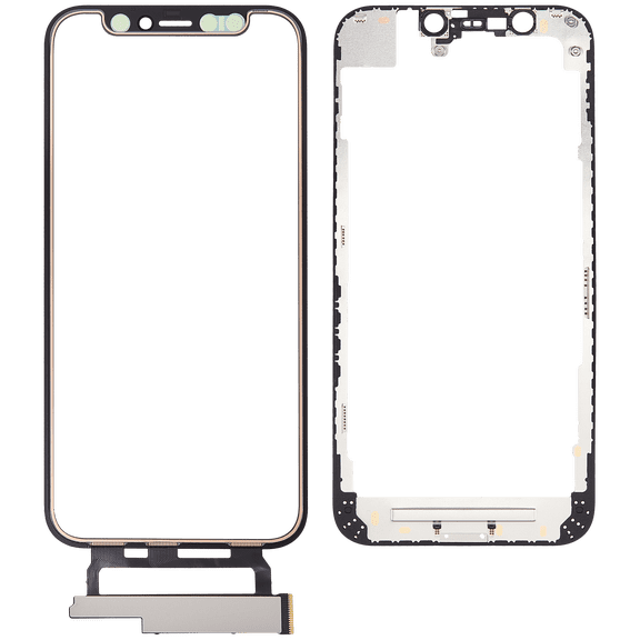 Replacement 4 in 1 W/Frame Included (Front Glass + OCA + Short Touch + OCA Installed) For iPhone 12 Mini (OCA Master)