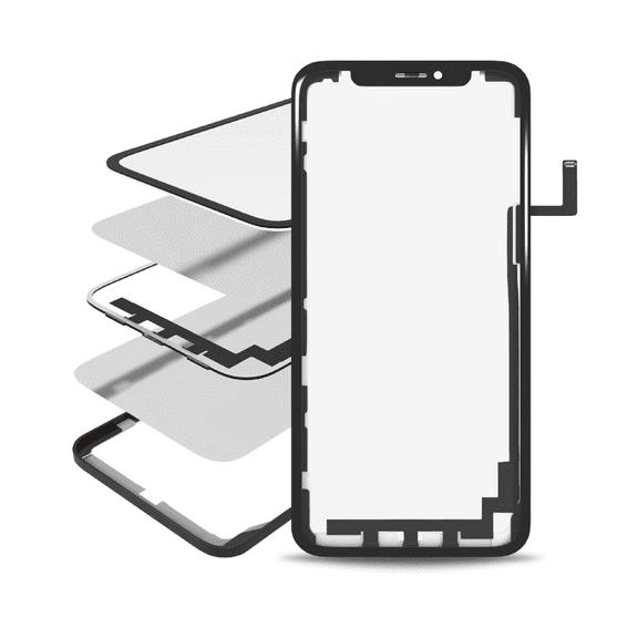 Replacement 4 in 1 With Frame Included (Front Glass + OCA + Long Touch + OCA Pre-Installed) Compatible For iPhone 11 Pro Max (OCA Master)