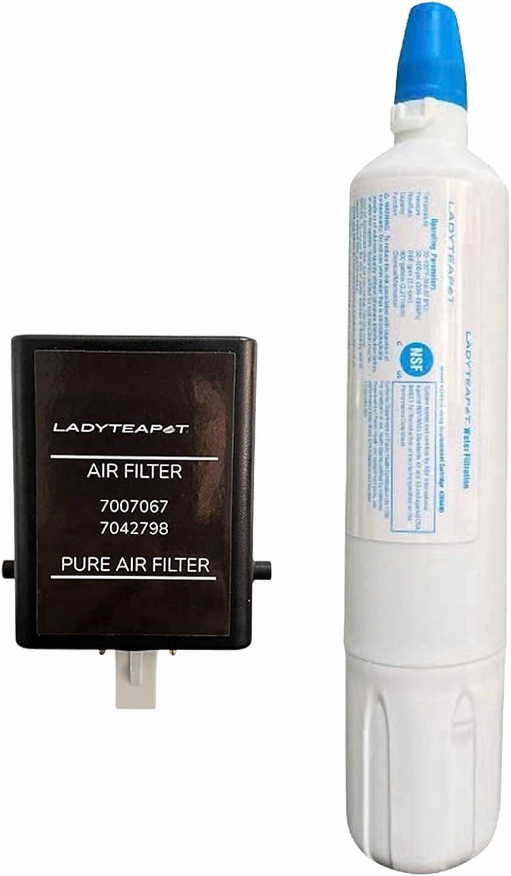 Replacement 4204490 Water Filter and 7007067 Air Purification Cartridge Combo Pack, Compatible with Sub-Zero 4204490, 4290510 Water Filter, 7042798/7007067 Air Filter (1+1 Count)