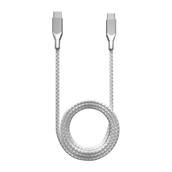 Replacement 6 ft USB Type C To USB Type C Cable (AmpSentrix) (Infinity) (Silver)