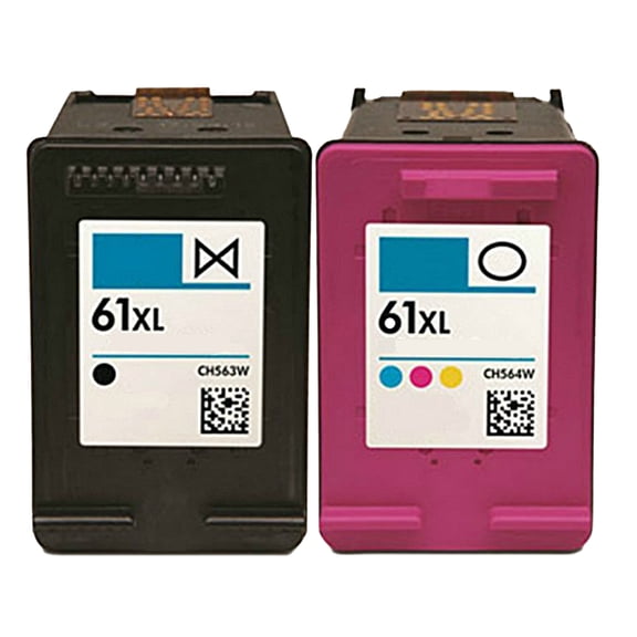 Replacement 61XL 61 XL Black Color Ink Cartridge for 1000 1010 1050 1051 - 2PK