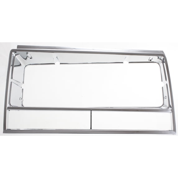 Replacement 6316 Headlight Door Compatible For 1982-1983 Chevrolet Malibu 1982-1987 GMC Caballero Left Driver Chrome