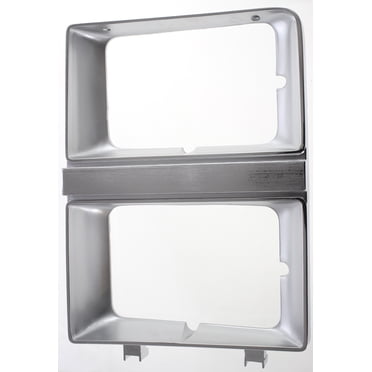 Pair Headlight Doors Bezels For 92-95 Chevy G10 G20 Van – Chrome & Gray, With Parking Light Hole