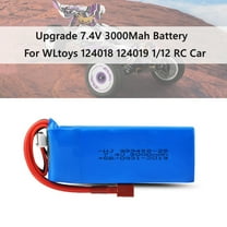 ​Replacement 7.4V 3000mAh 2S LiPo Battery for WLToys 124018/124019 1/12 RC Cars - OEM Size (102x34x19mm)​​ As show