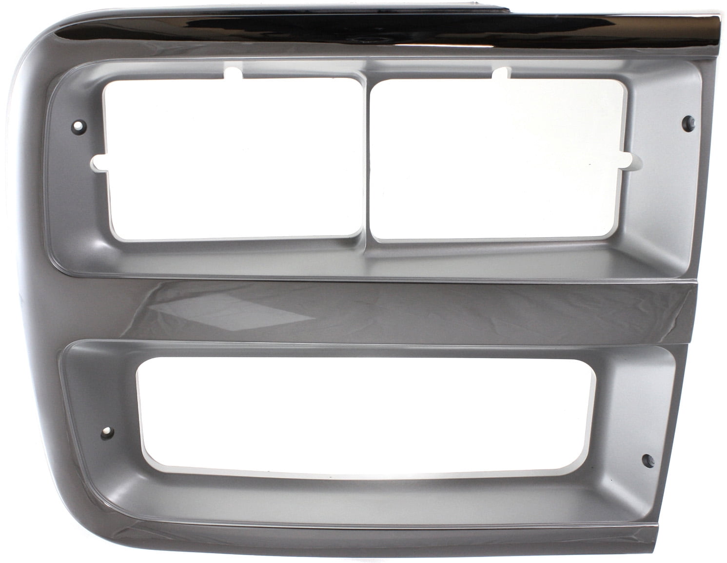 Replacement 7056 Headlight Door Compatible For 1992-1996 Chevrolet P30 1992-1995 G10 Right Passenger Chrome and gray