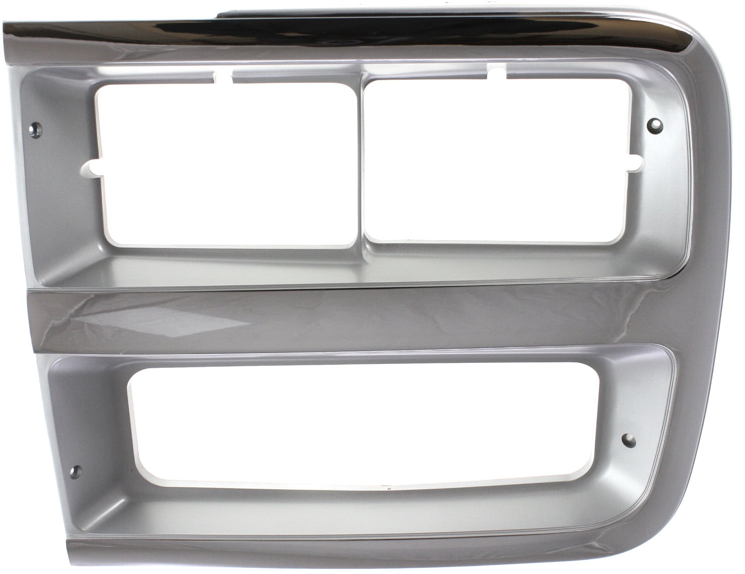 Replacement 7057 Headlight Door Compatible For 1992-1996 Chevrolet P30 1992-1995 G10 Left Driver Chrome and gray