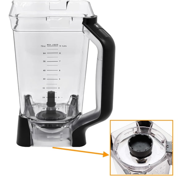 Replacement 72 Oz XL Pitcher for Large Blending Compatible with Ninja Blender BL660, BL770, BL771, BL773, BL740, BL780