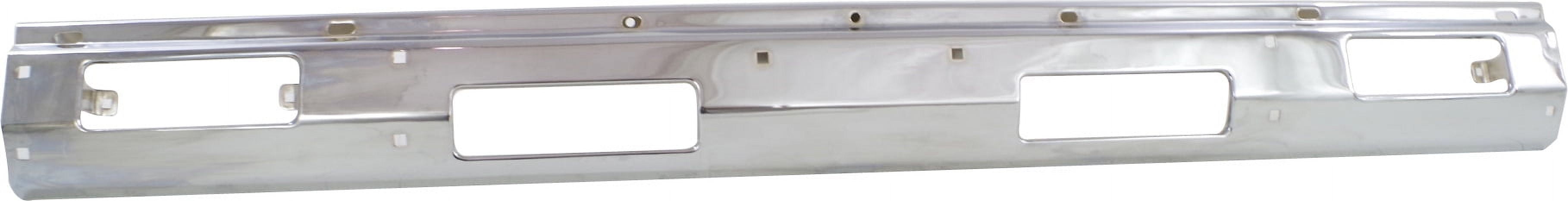 Replacement 758 Bumper Compatible with 1987-1992 Nissan Pathfinder 1986-1992 D21 Front, Center Sport Utility Standard Cab Pickup Extended Chrome