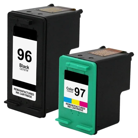 Replacement 96 97 High Yield Ink Cartridge compatible for Officejet 7310 7210 Deskjet 9800 6988 6980 PhotoSmart 8050 Printer