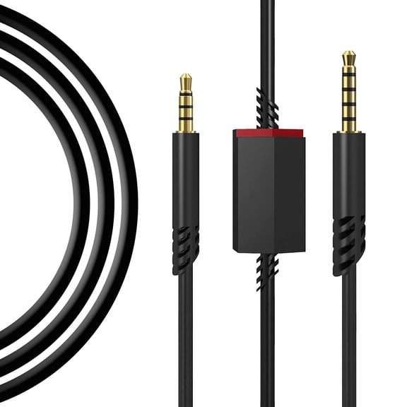 Replacement A40 Cord 6.5FT/2M, Inline Mute Audio Cable for Astro A40 Headset, Works with Astro A10/A40TR and PS5/PS4 Controller, Braided Jacket