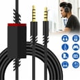 thumbnail image 1 of Replacement A40 Cord Compatible with Astro A40 Headset, 6.5FT Nylon Braided Audio Cable with Inline Mute, for Astro A10/A40TR Gaming Headset, Compatible with PS5/PS4 Controller and PC, Black, 1 of 5