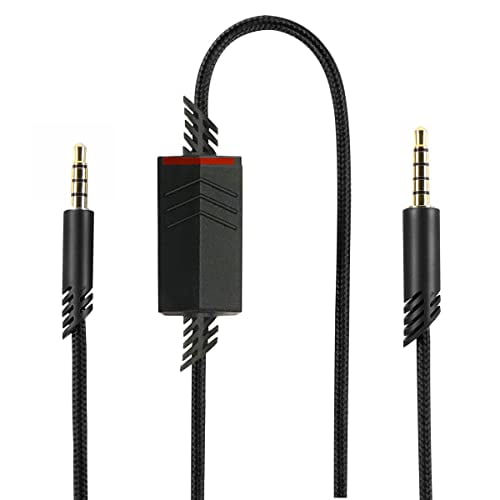 Replacement A40 Cord Compatible with Astro A40 Headset,A40 Inline Mute Audio Cable for Astro A10/A40/A40TR Gaming Headset,Compatible with PS5/PS4 Controller(6.5 Feet,Black)