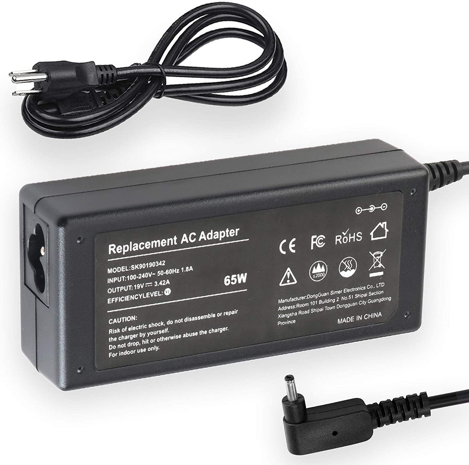 Replacement AC Adapter Charger for Acer Chromebook (not USB-C Plug tip) - image 1 of 10