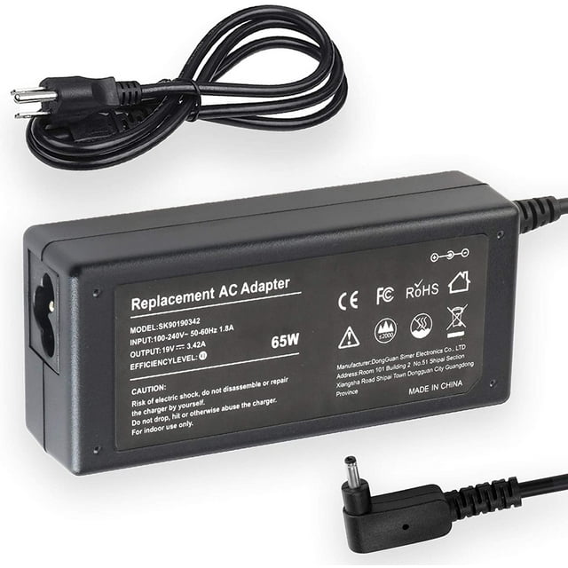 Replacement AC Adapter Charger for Acer Chromebook (not USB-C Plug tip)