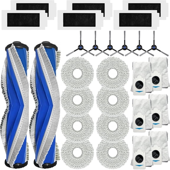 Replacement Accessories Kit Compatible with Ecovacs DEEBOT T30S Combo Robot Vacuum, 28 Piece Set